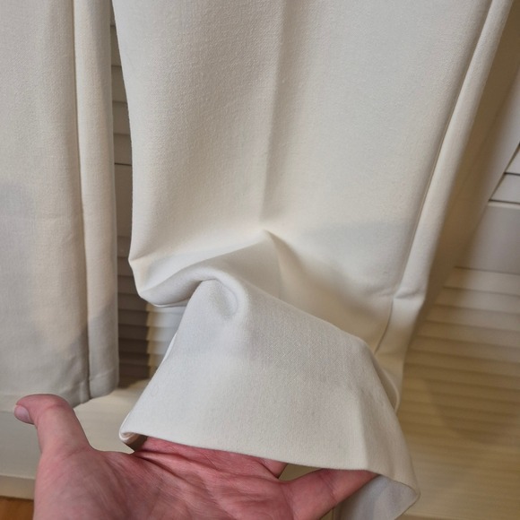 Ann Taylor White Belted Trouser Pants 2 Career Business‎ Classic Staple NWT - Picture 8 of 14